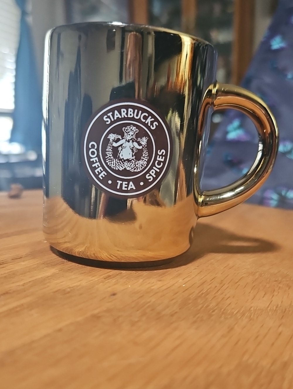 Starbucks Shiny Gold Reflective Coffee Mug